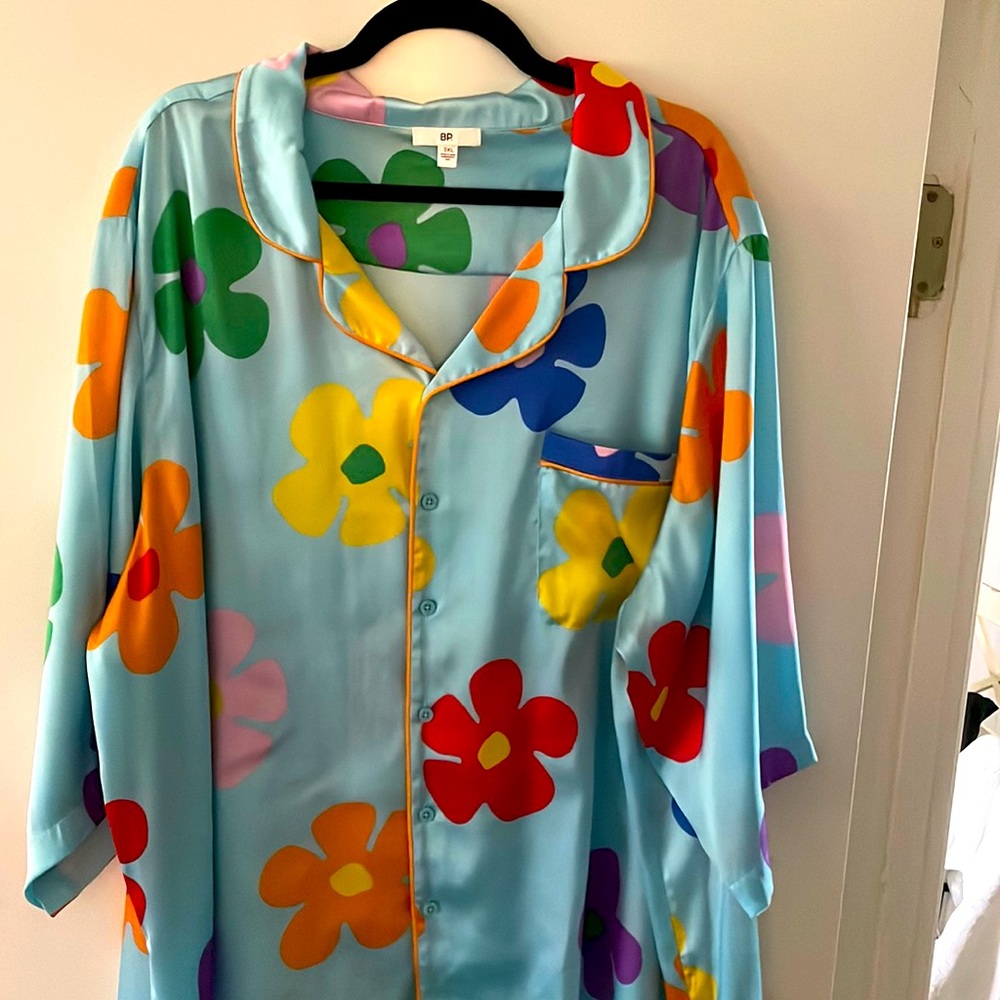 Satin floral top